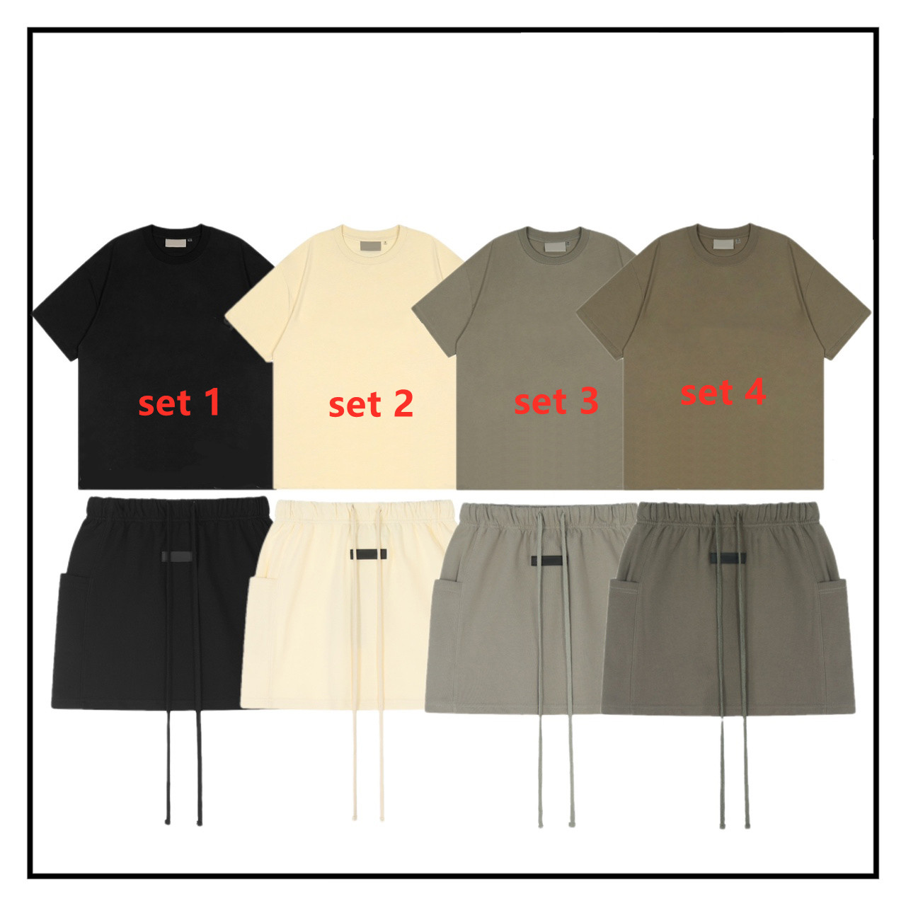

Two piece Dress designer Women t shirt skirts short sleeve Letter Casual womens sets tracksuit skirt, Set 1