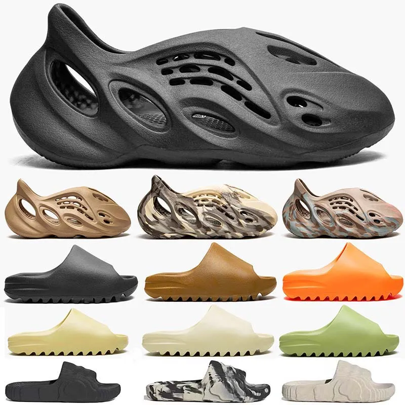

Shoes designer slippers men woman slider FOAM RUNNER vermillion mineral blue onyx pure sandals slide slipper ochre bone resin clog desert ararat runr slides shoe, # 12