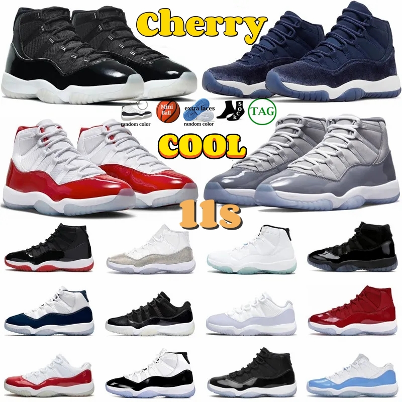 

High jordens 11 Men Women Basketball Shoes jorda11s Cherry Red Pure Cool Grey Bred 25TH Anniversary 72-10 Concord Pantone Gamma Sports Legend Trainers Sneakers, 16
