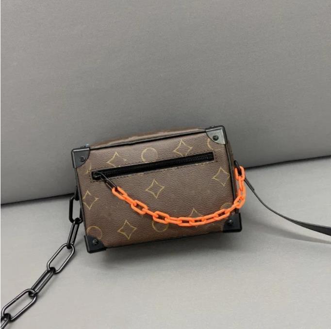 

COUSSIN PM women bag genuine calf leather embossed Chain carry Purse clutch crossbody handbag shouler bag small square bag Louiseity Bags Viutonity 20x15x8CM, No bag