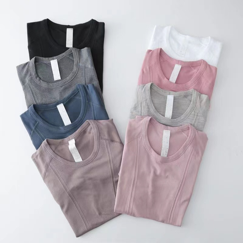 

Womens t-shirt Yoga clothes tops sports short sleeves shirt quick-drying gym sexy tee elastic tights women Top, 15