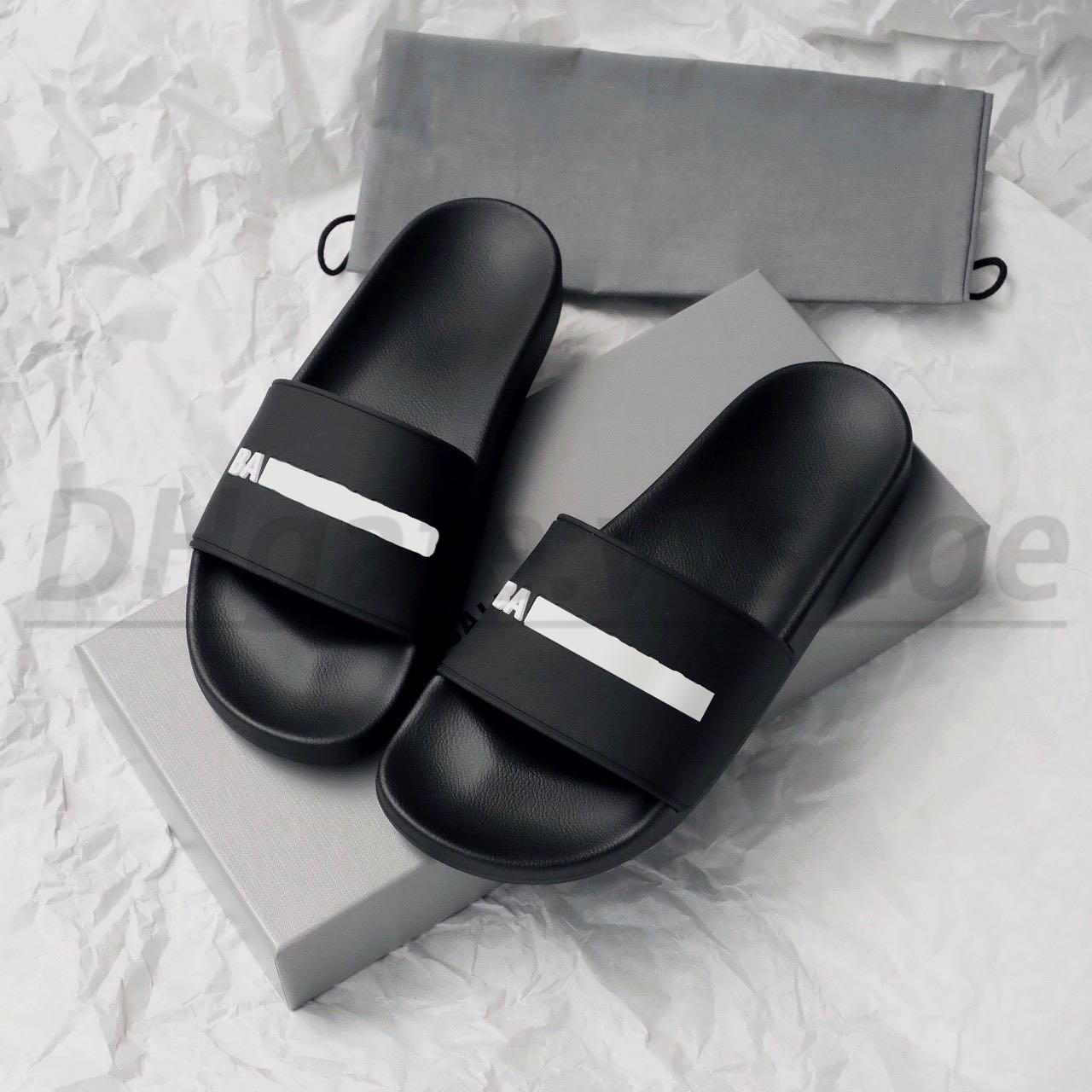 

Unisex luxury sandal famous designer woman mens slide Pool rubber with 3D beige black Letter double B summer outside Indoor comfort flat slipper, #15