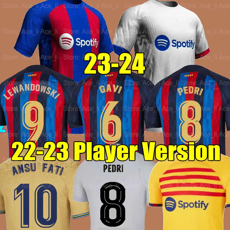 

Player version LEWANDOWSKI soccer jerseys 22 23 24 ANSU FATI BARCELONAS PEDRI GAVI FERRAN RAPHINHA 2022 2023 2024 F. DE JONG DEMBELE Camisetas football shirt, Player version 22-23 home +patch