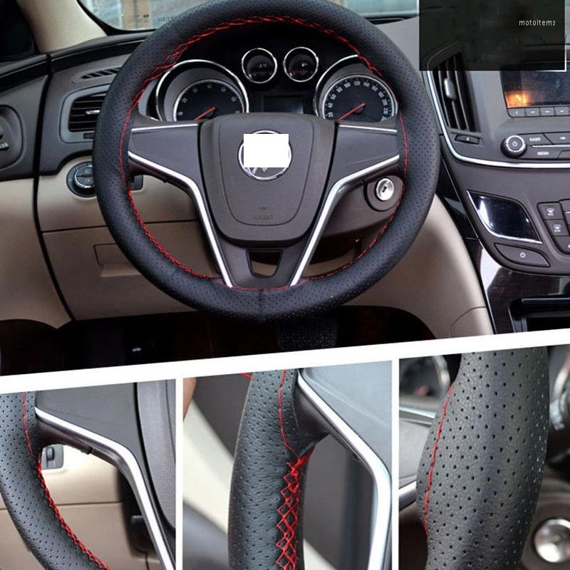 

Steering Wheel Covers 38cm Non-Slip Leather Car Cover For 508 2011-2023 408 2014-2023
