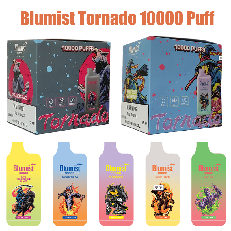 

Blumist Tornado 10K Puffs Disposable E-cigarettes 20ml vaper desechables 650mah disposables vapes Puff 10000 Electronic Cigarettes Box Authentic