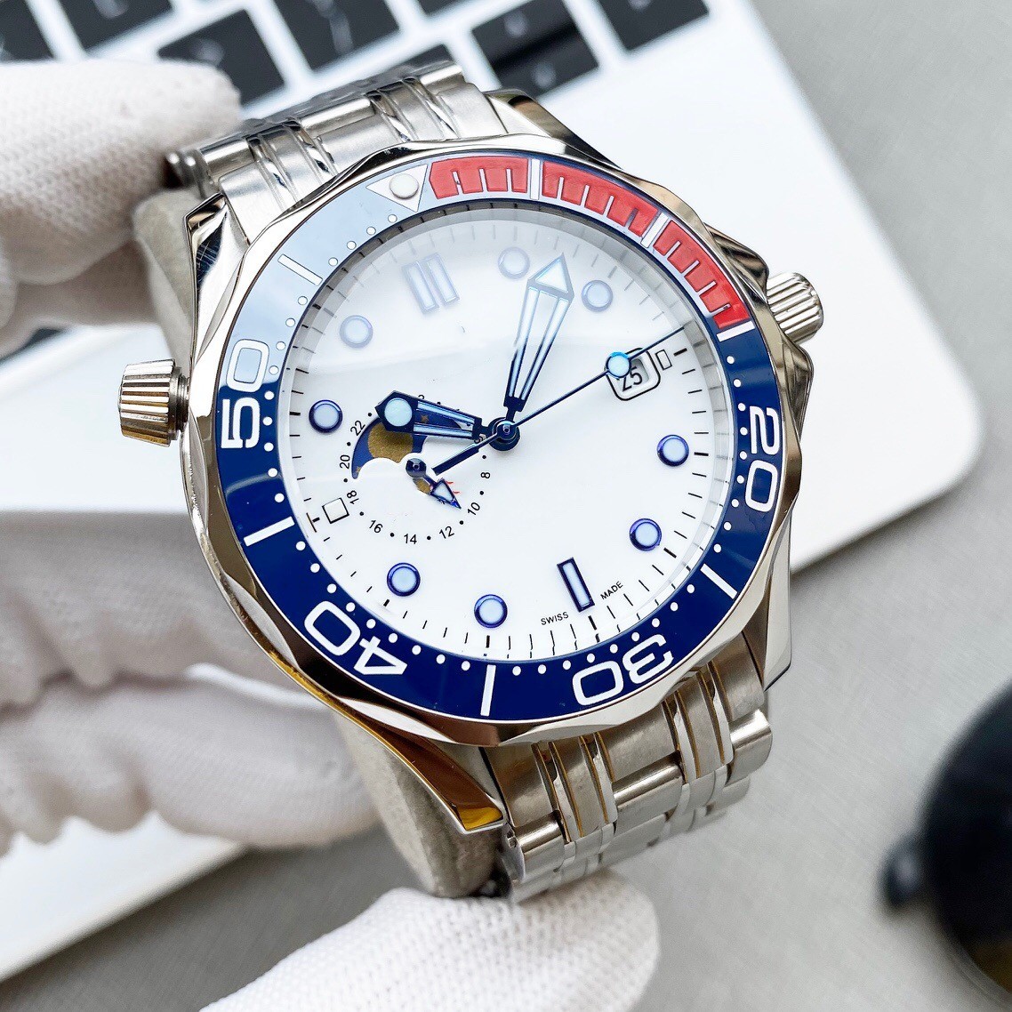 Mens watches 42MM Automatic 8217 Movement Watch Luminous Sapphire Waterproof Sports Self-wind Fashion Wristwatches montre de luxe watch-image-763611802