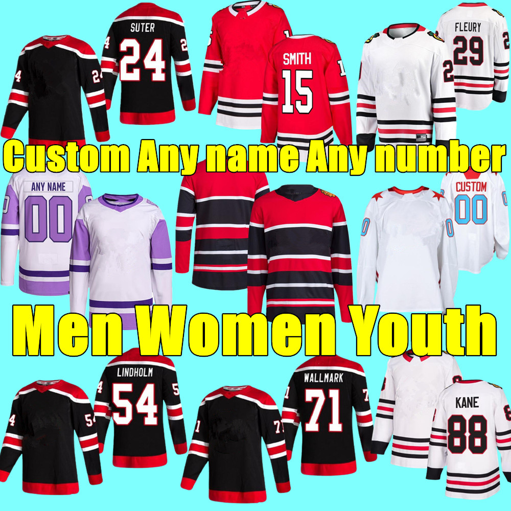 

Chicago Jonathan Toews Blackhawks 2023 Reverse Retro jersey Patrick Kane Sam Lafferty Andreas Athanasiou Jason Dickinson Taylor Raddysh Connor Murphy Johnson, As shown in illustration