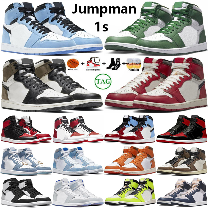 

Mens Jumpman 1 OG Retro 1s Basketball Shoes University Blue Lost Found Gorge Green Dark Mocha Court Purple Starfish Brotherhood Men Sports Women Sneakers Trainers