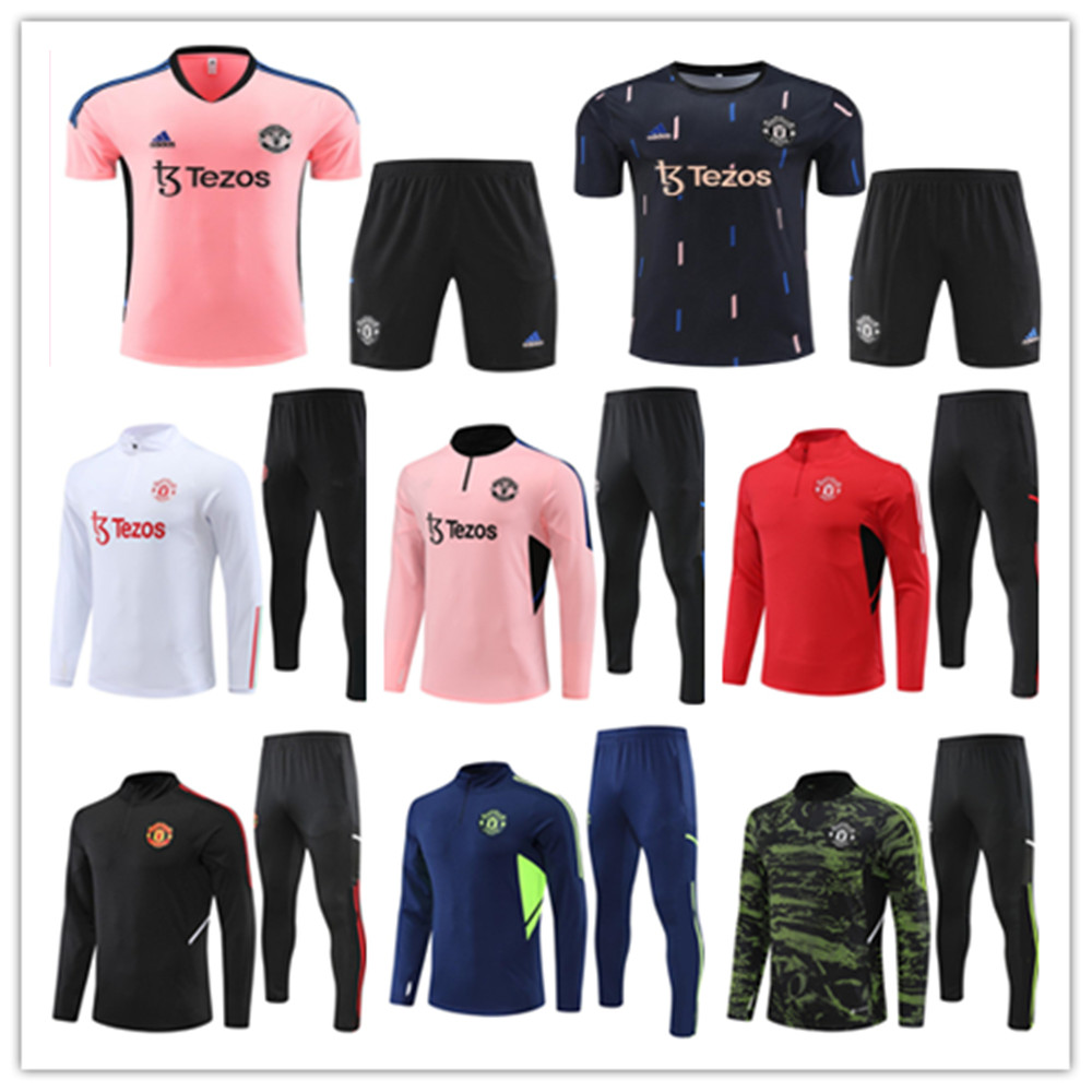 

22 23 24 mens kids soccer tracksuit kit football jerseys chandal survetement foot 2022 2023 MAn UTD L.PAQUETA OL AOUAR men Short sleeve shorts training suit kits