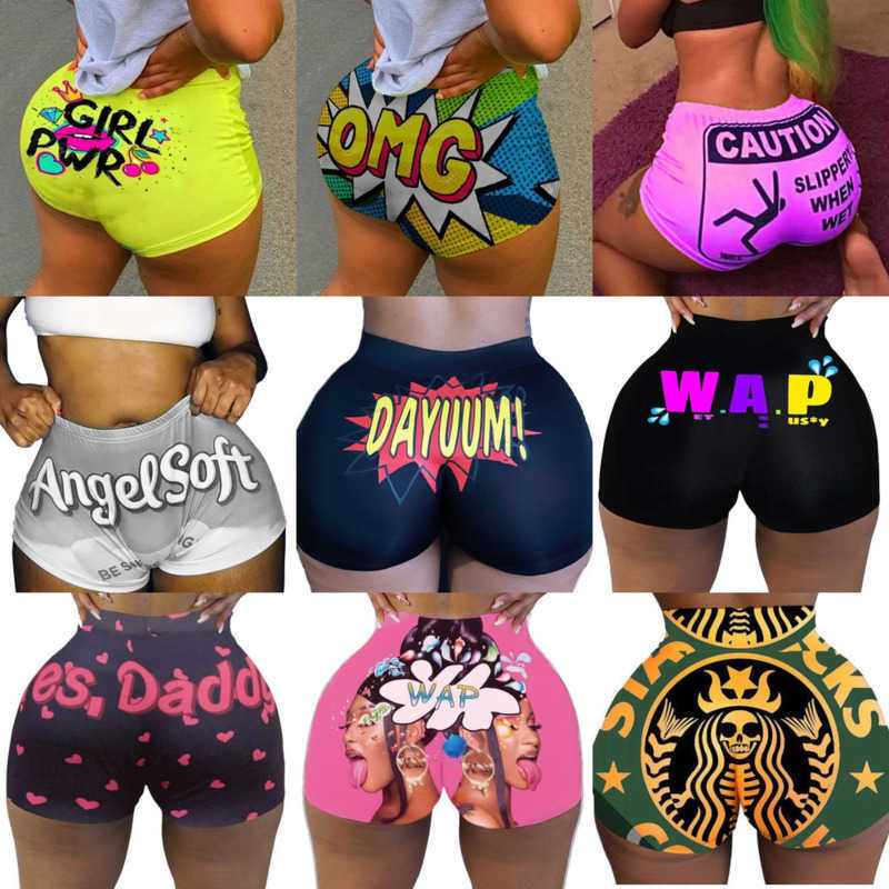 

Designer Women Clothing Fashion Sexy Tight Shorts Letter Printed Panties Mini Leggings Yoga Pants Slim Personalise Pattern Female Plus Size 3xl, 01