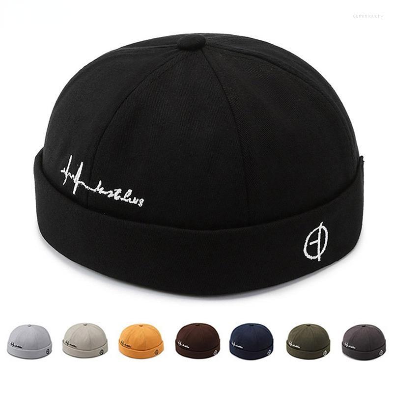 Ball Caps Fashion Men Docker Cap Skullcap Retro Sailor Beanies Hats Women Brimless Headwear Adjustable Hat Bonnet Hip Hop-image-853111602