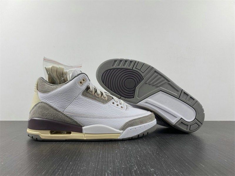 

2023 Special Edition Basketball shoes Ma Maniere Jumpman 3 White Medium Grey Violet Ore White III Collaboration Fashion Sport Sneakers Excellent Quality