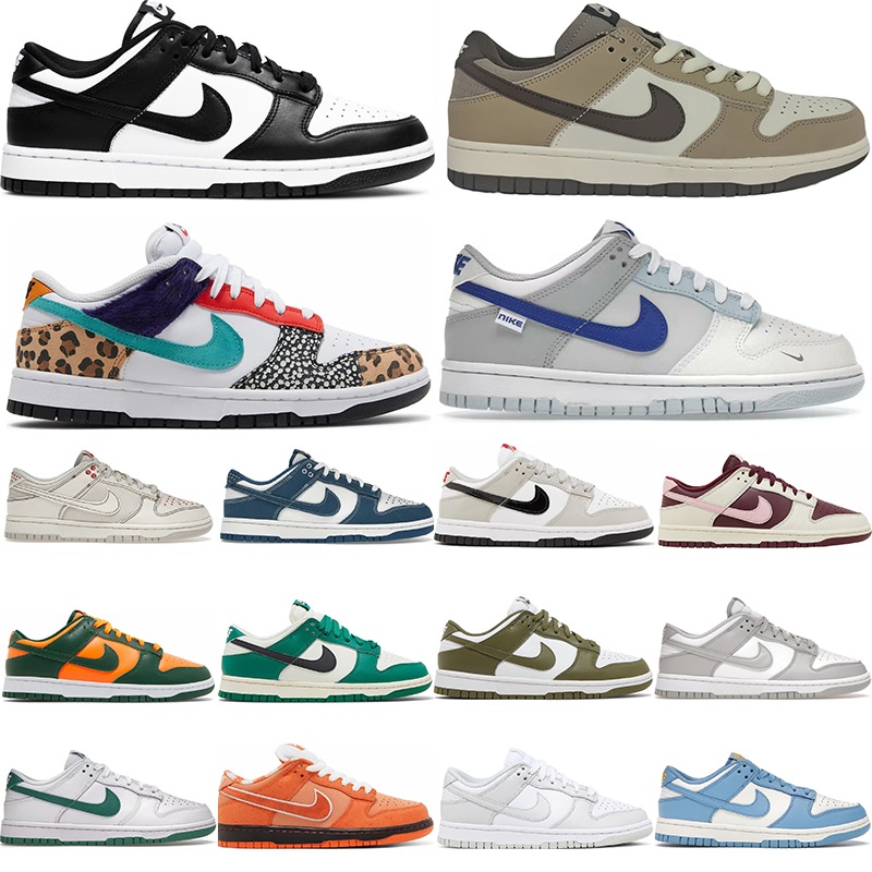 Nike SB Dunk Low Shoes Retro Black White Grey Fog UNC Light Orewood Brown Sashiko Hyper Royal X Otomo Katsuhiro Safari Mix Men Women Big Size 36--image-853165345
