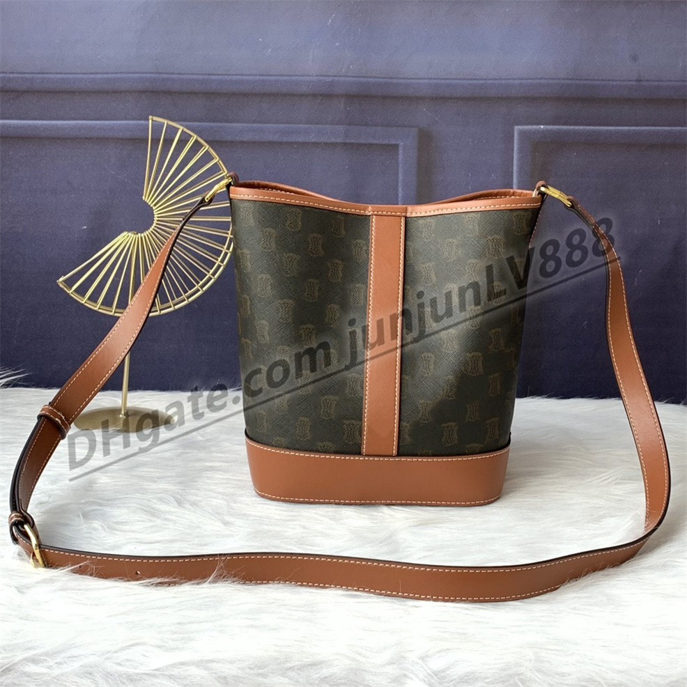 

Designer bags Real Leather Bag Women's Men's Logo Bucket bag Luxury Handbag Designer Fashion Channel Plain Pattern Fashion Shoulder Bags purse, Black