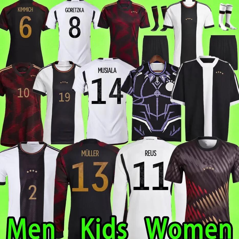 

Germanys Soccer Jerseys 2022 Fans Player version MEN KIDS KIT WOMEN 2023 KROOS MULLER REUS Football shirts FULLKRUG MUSIALA GNABRY 22 23 long sleeve uniforms, 2022 kids kit