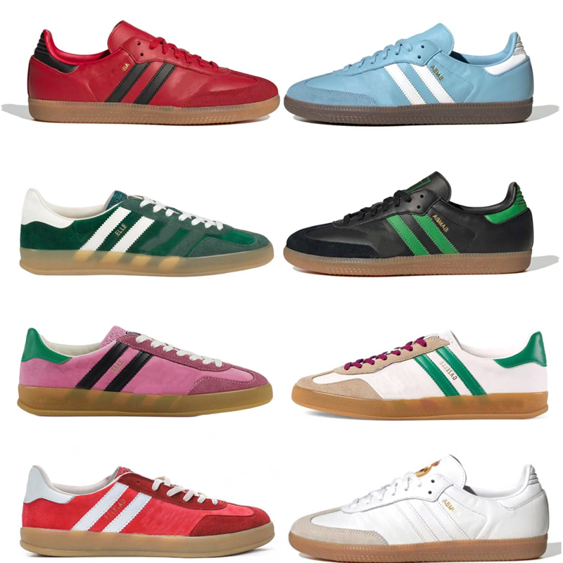 

Wholesale Fashion Women Mens Samba Shoes Vegans Gazelles Designer Sneakers Wales Bonner Cream Green Suede Black White Gum Pink Velvet Running Shoes Trainers Sports, 14
