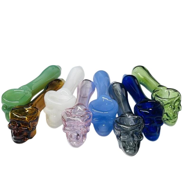 

Pyrex Oil Burner Pipes Spoon Skull Glass Pipes Hand Pipe Glass Smoking Pipes Tobacco Dry Herb For Silicone Bong Glass Bubbler