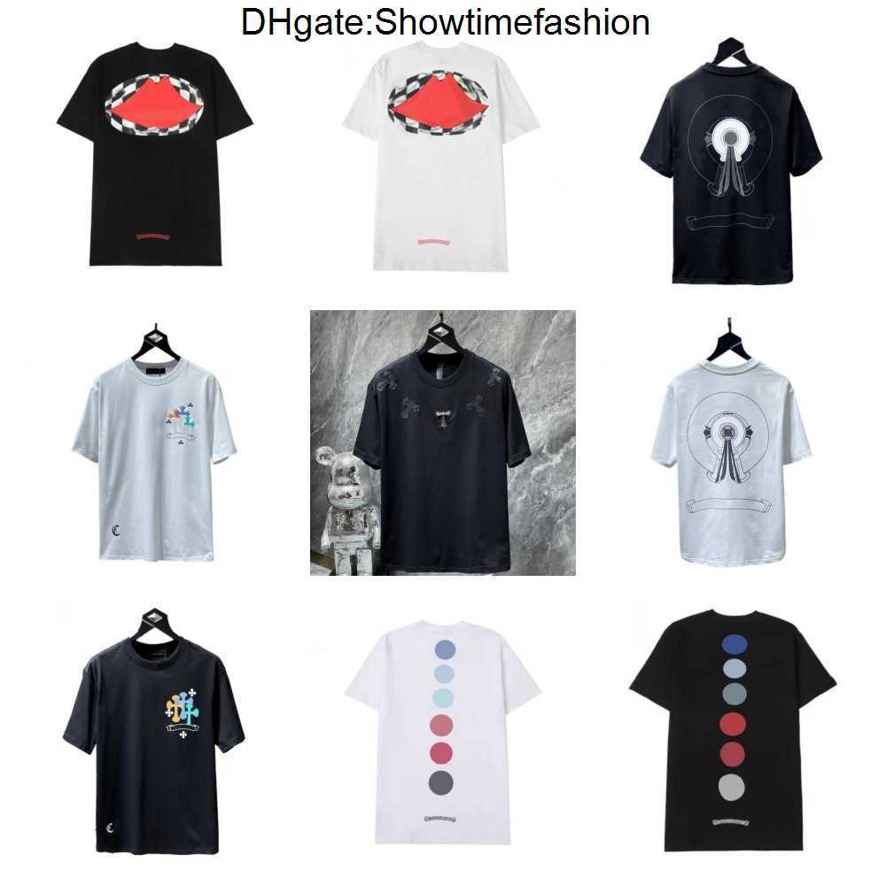 

Mens Classic t Shirt Heart Fashion Ch High Quality Brand Letter Sanskrit Cross Pattern Sweater T-shirts Designers Chromes Pullover Tops HI10, 20