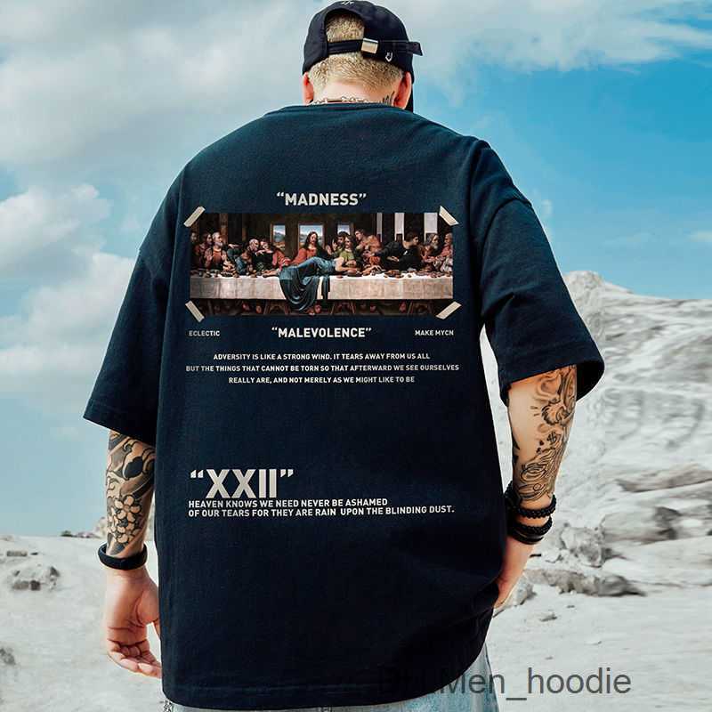 

Men's T-shirt Summer Trend Fashion Street Print Personality Couple Classic Short Sleeve Black and White Designer T-shirt Clothing Women's T-shirt 9p93r