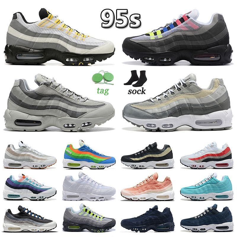 

Original 95s running shoes 95 low men women sneakers outdoor trainers grey white Greedy Cork Pink University Blue Triple White OG Neon Running Club