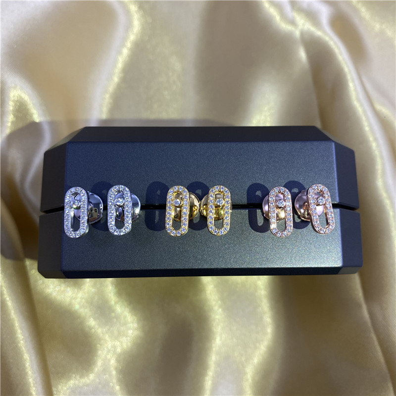 

Stud S925 Sterling Silver Women's Stud Earrings. Classic European and American style design. Luxury brand original . MOVE 230324