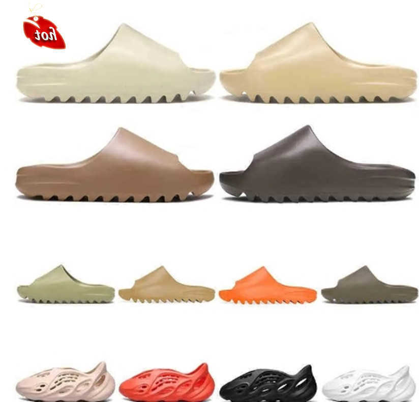 

Graffiti Yeesys Slide Kanyes shoes yeezys West Slides Bone Slippers Resin Desert Sand Rubber Slippers Summer Brown Flat Men Women Beach Foam Size P692 yeezzys