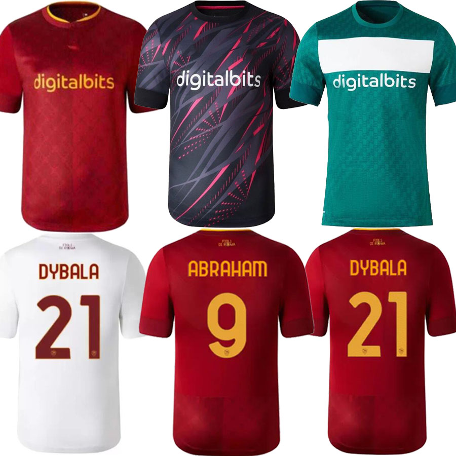 

22 23 SOCCER JERSEYS DYBALA roma home belotti CELIK Pellegrini Abraham 2022 2023 Wijnaldum Zaniolo MANCINI KUMBULLA men 2023 FOOTBALL EL SHAARAWY Uniform, Red