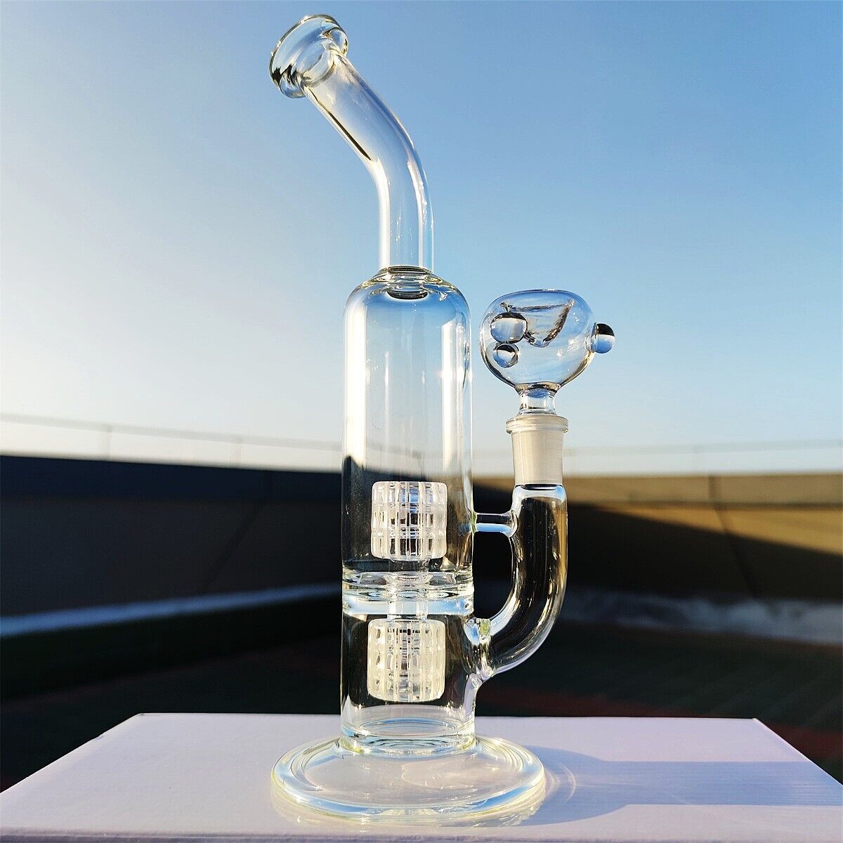 

New Glass Beaker Bong hookahs Tornado Recycler Glass Water bongs Heady Dab Rig Smoking water pipes oil rigs