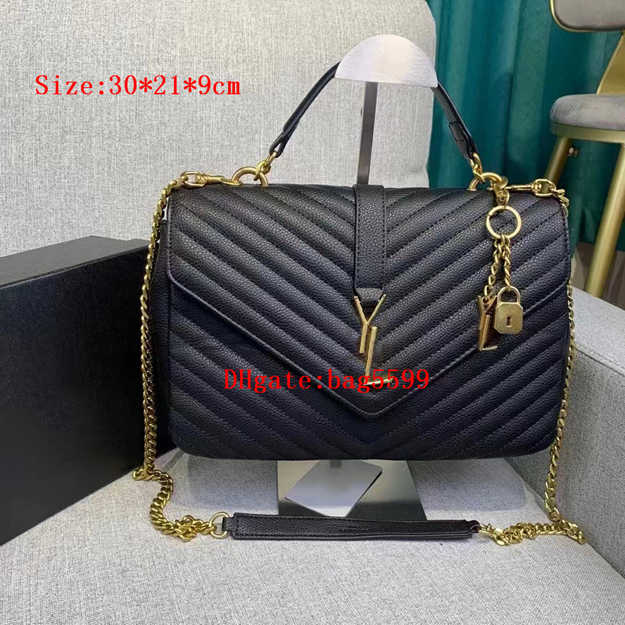

Fashion Women Handbags Shoulder Luxurys Designer Bags Metal Chain Gold Women Handbag Genuine Leather Bag Flip Cover V Diagonal Messenger Crossbody Handbag Purse, Dustproof bag