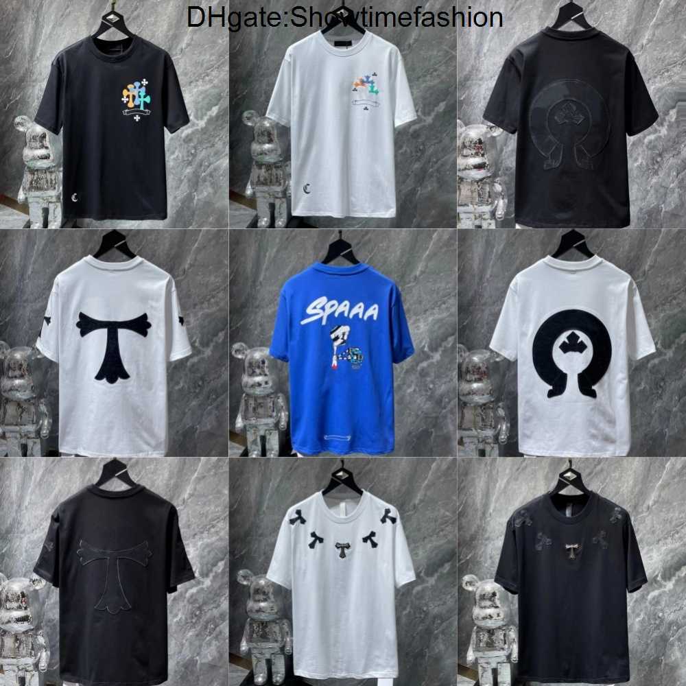 

Classics Mens t Shirts Heart High Quality Brand Crew Neck Chromes Short Sleeves Tops Tees Ch T-shirts Sweater Casual Horseshoe Sanskrit 3B50, 12