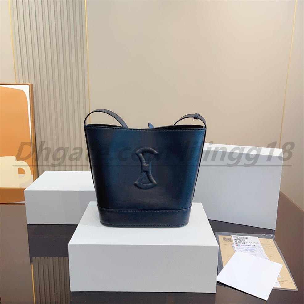 

high quality Designer bags Real Leather Bag Women's Men's Logo Bucket bag Luxury Handbag Designer Fashion Channel Plain Pattern Fashion Shoulder Bags purse, Tawny old flower