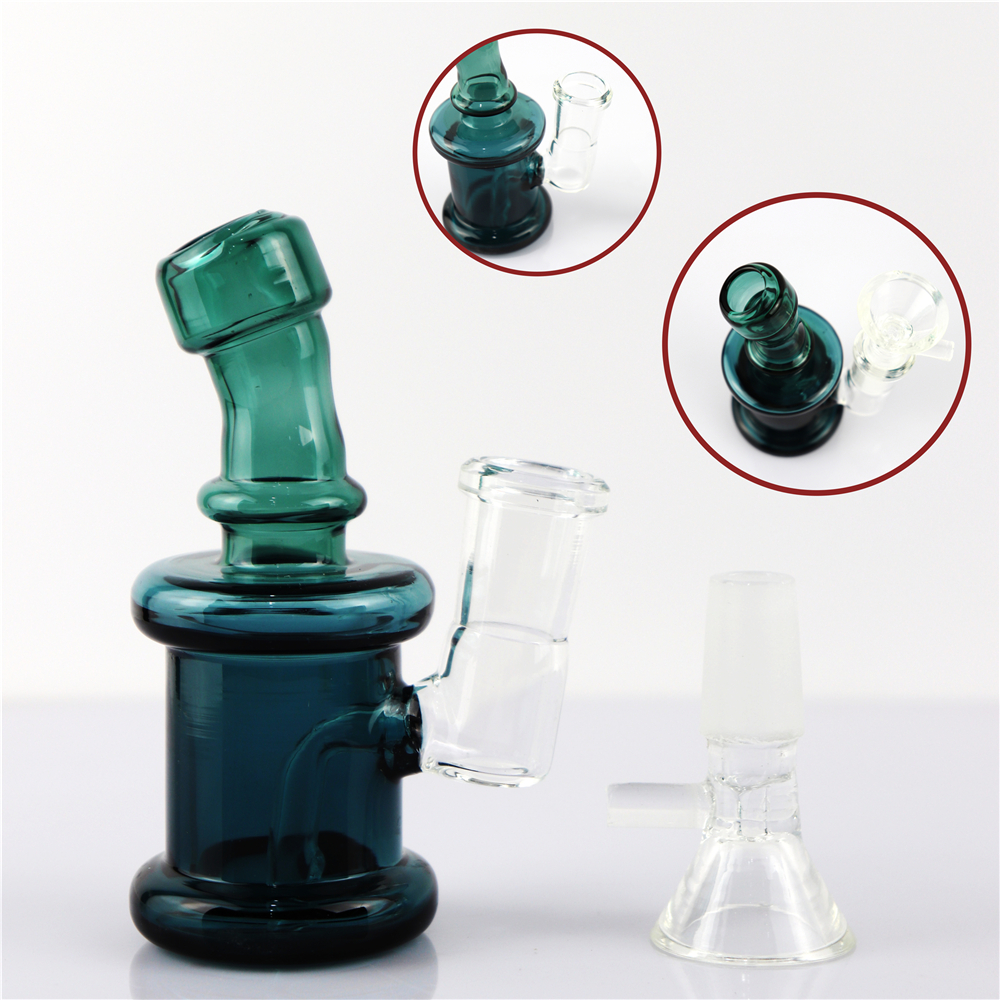 

4 Inch Mini Glass Bongs Dab Rigs 14mm Female Joint With Glass Bowl small Bubbler Beaker Bong Water Pipes Oil Rigs