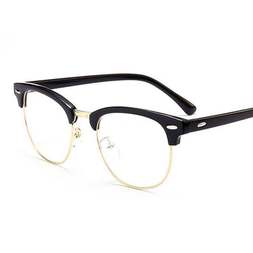 

2020 Classic Rivet Half Frames Eyeglasses Vintage Retro Optica Eye Glasses Frame Men Women Clear Spectacle Frame Eyewear oculos de270x