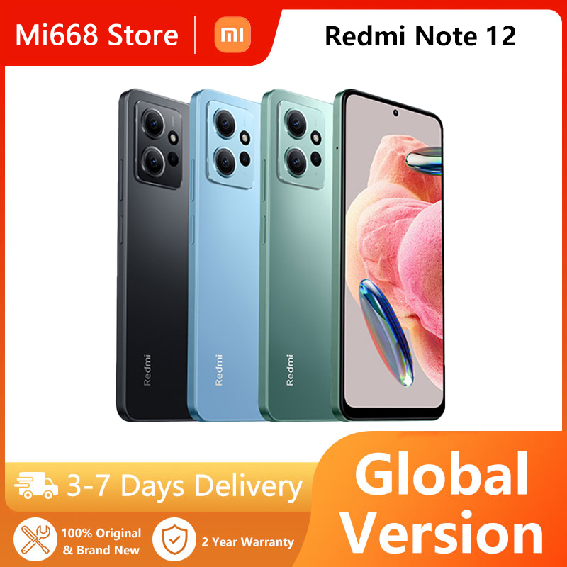 

Global Version Xiaomi Redmi Note 12 4G Smartphone NFC 6.67 Inch 120hz AMOLED Screen Snapdragon 6225 pro 33W FastCharge 5000mAh