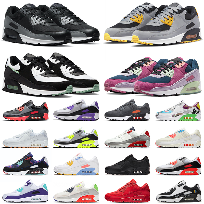 

90 90s running shoes triple white black Volt Cool Grey Bred Camo women mens trainers outdoor sport Air sneakers