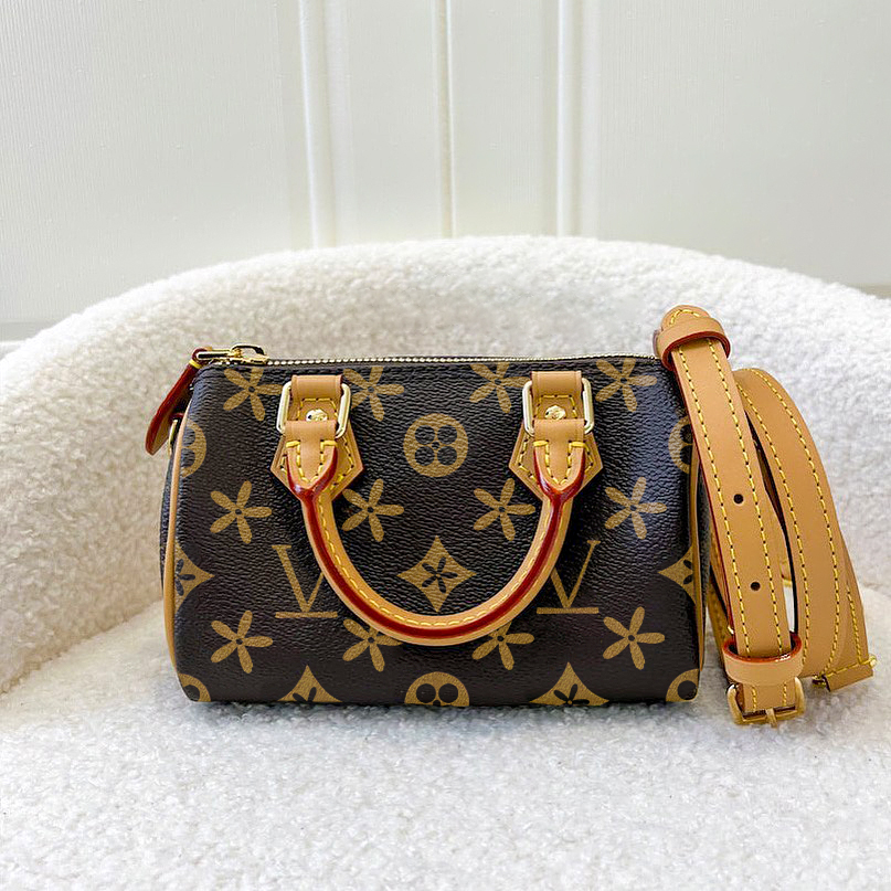 

M81085 M58953 NANO SPEEDY 20 25 BANDOULIERE Bag multi pochette toiletry Luxury Designer Women's Mens Shoulder tote leather wallet girl clutch handbag crossbody Bags, Blue embossing