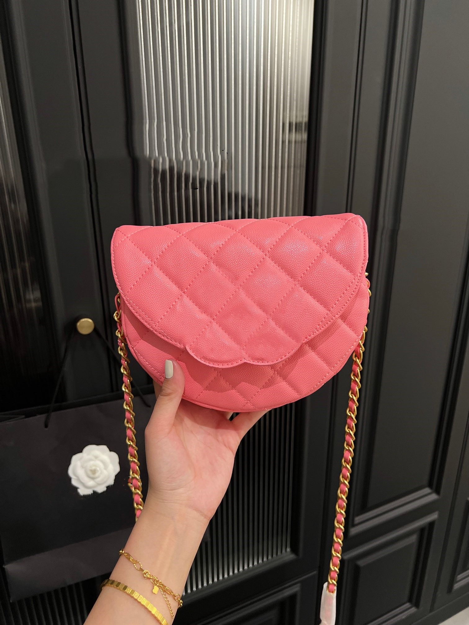 

New half moon bag Ringer mouth cover bag women's single shoulder bag crossbody bag printed lock buckle small bag women's underarm bag brand leisure bag, Customize