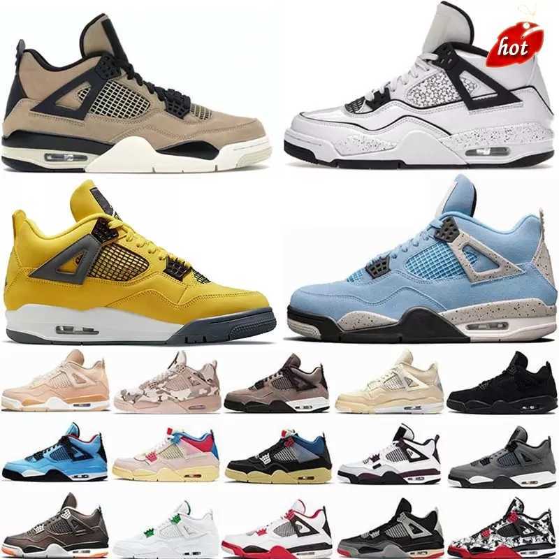 

2023 OG men basketball shoes women 4s Red Thunder 4 Black Cat Sail White Oreo Cactus Jack Dark Marina Blue Mocha University Cool, 34