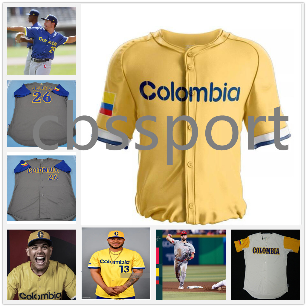 

Baseball Jerseys Colombia 2023 WBC Baseball Jersey Classic Jorge Alfaro Meibrys Viloria Evan Mendoza Donovan Solano Gio Urshela Harold Ramirez Jhon Romero Jhon R, 2023 yellow