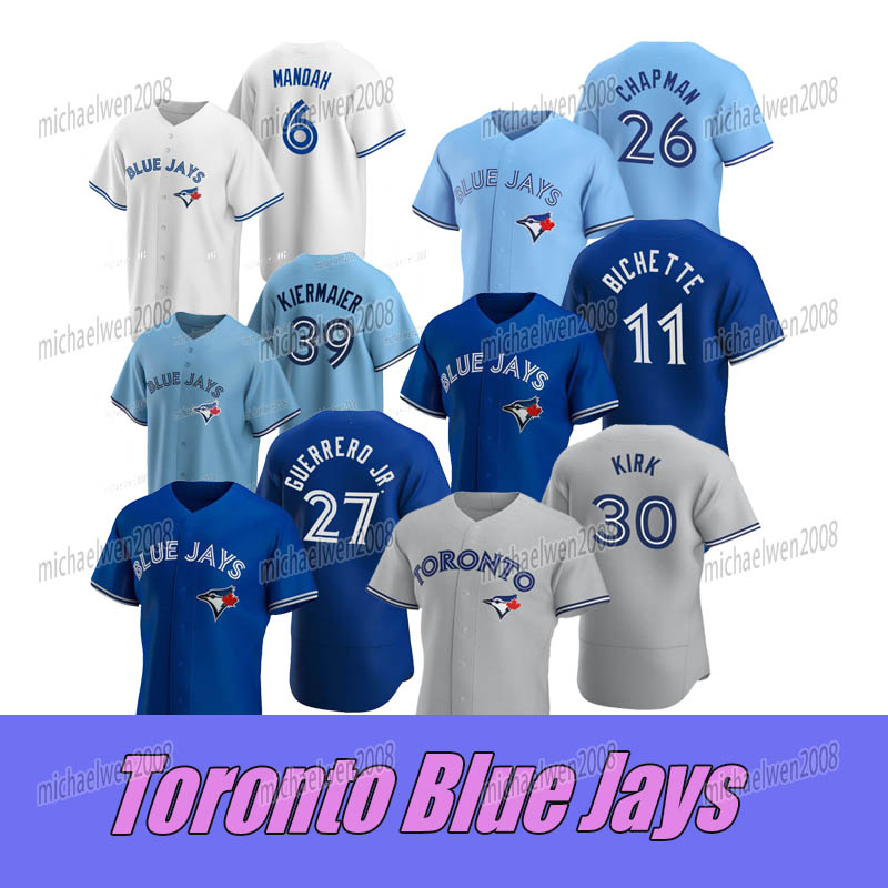 

27 Vladimir Guerrero Jr. Blue Jays Jersey Bo Bichette George Springer Kevin Kiermaier Matt Chapman George Springer Varsho Alejandro Kirk Alek Manoah Thornton, Men cool base