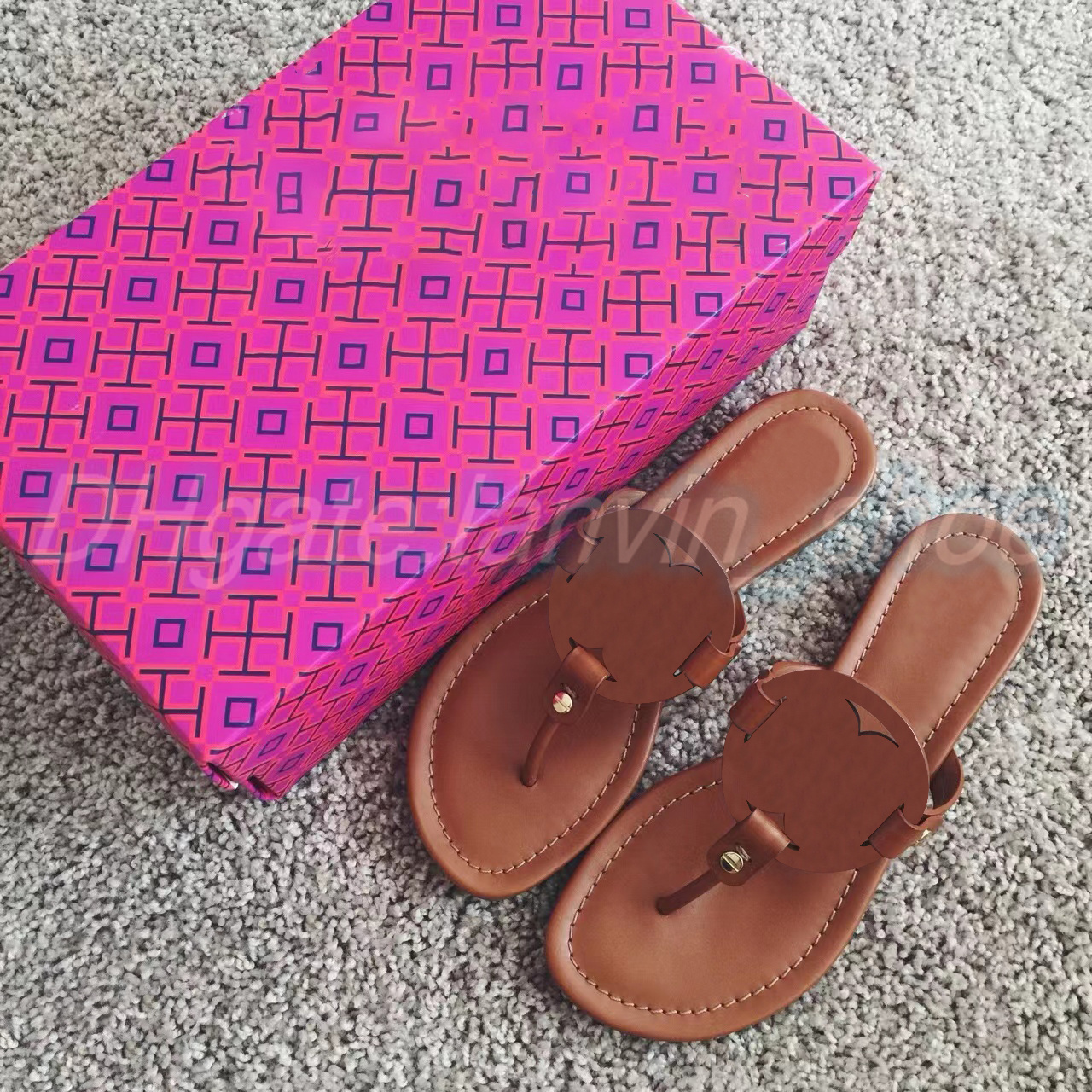 

luxury thong woman slipper MILLER SOFT man designer shoe leather sandal flip flops beach flat slide Belt buckle summer pool outside with dust bag, #10