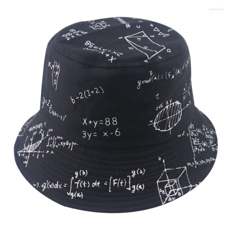 Berets 2023 Summer Letter Quadratic Function Bucket Hat Out Sun-Proof Wild Fashion-image-853109050