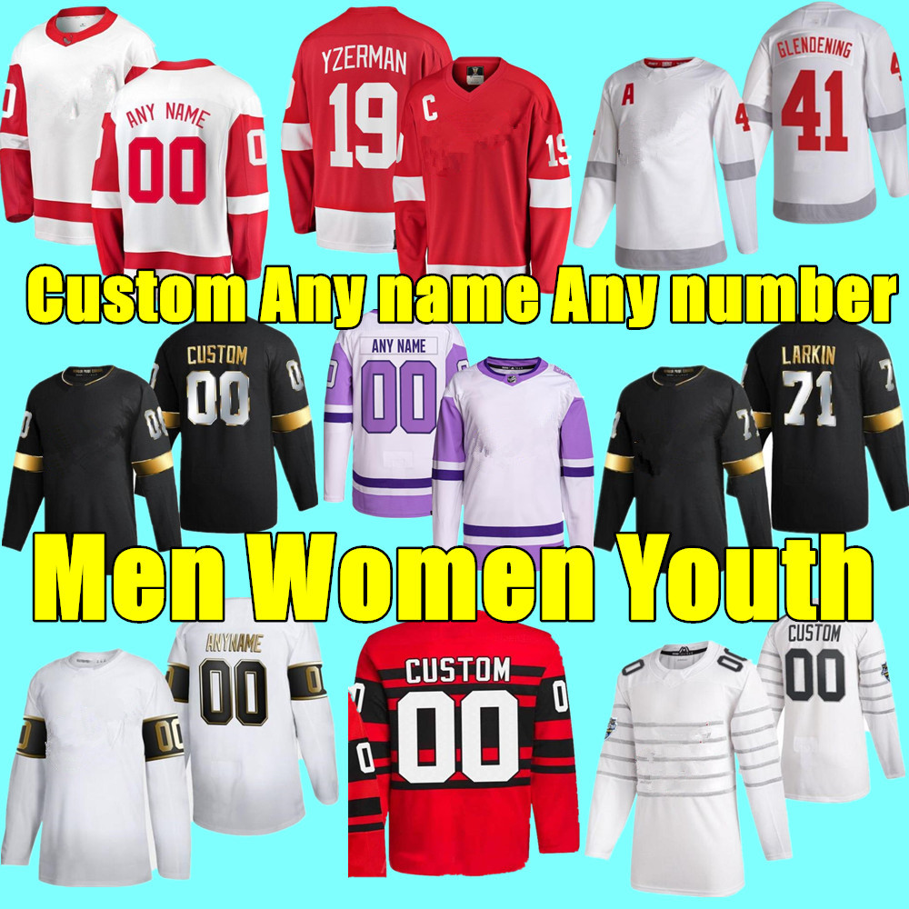 

Detroit Hockey Dylan Larkin Jersey Red Wings Tyler Lucas Raymond Moritz Seider Filip Hronek Pius Suter Sam Gagner Robby Fabbri Thomas Greiss Steve Yzerman Datsyuk, As shown in illustration