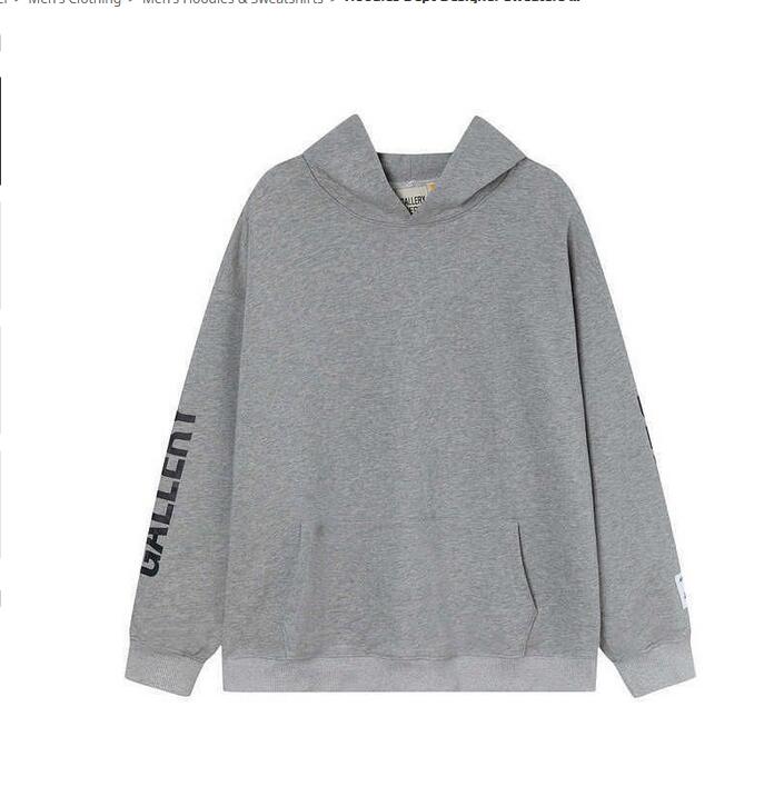 

Men' Hoodies Sweatshirts High Version American Fashion Galleryes Dept Letter Printed Washing Water Used and Women' Zipper Hooded Cardigan 2, Q1111