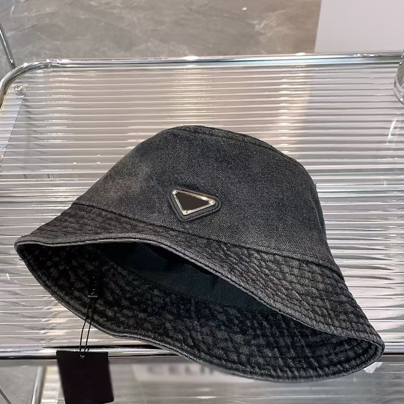 

Luxurys Men Denim Bucket Hats Classic Womens Summer Tie-dyed Triangle P Hat Designers Breathable Ball Cap Casquette Bonnets Beanie 2303234BF, P#blue