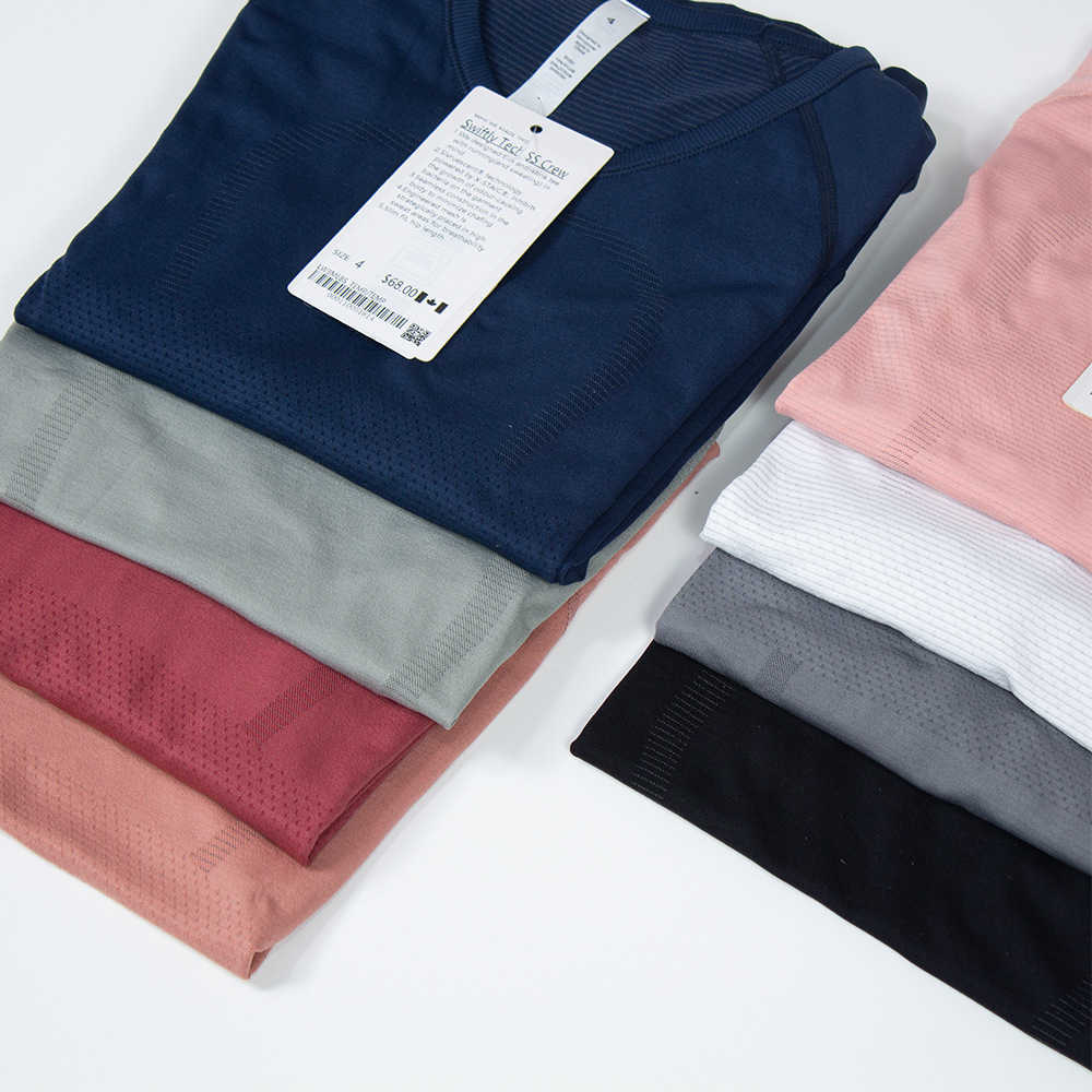 

Lulu Sport Top Women's Yoga T Shirt Long Sleeve Running Shirt High Elastic Scoop Neck Gym Jogging Activewear Dry Fit Lady Girls, Beige pink