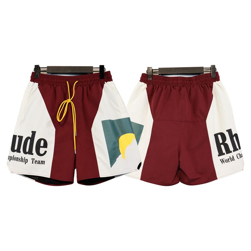 

2023 Rhude Shorts High Quality Men Women Designer Summer Fashion Quick Drying Streetwear Fashion Casual Hip Hop Beach Sportswear Mens Short Pants Eur size S-XL