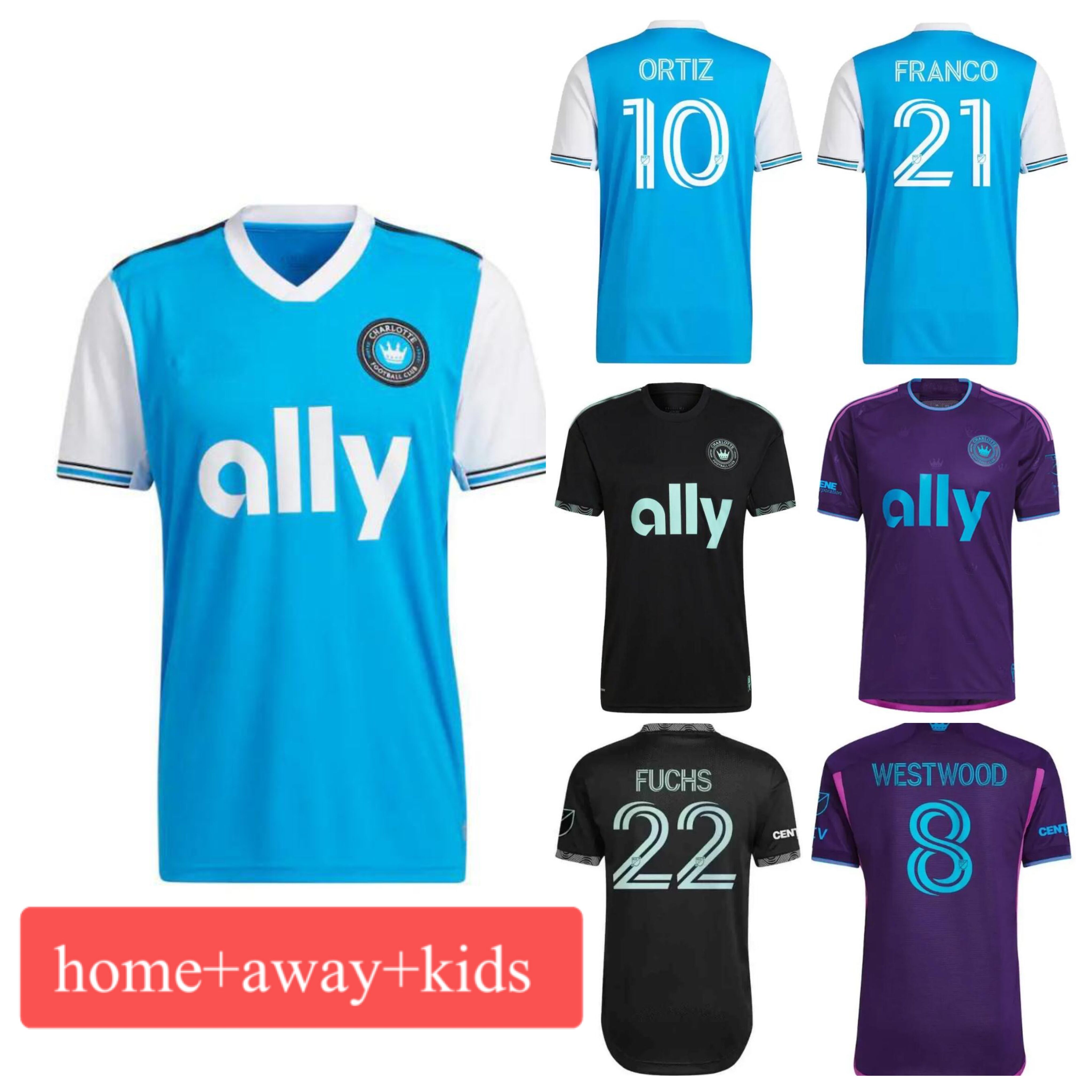 

2022 2023 2024 CHARLOTTE fc Soccer Jerseys BRONICO SWIDERSKI WESTWOOD BYRNE TUILOMA 22 23 24 home away Player Fans version football men fans kit shirt, 22-23 home