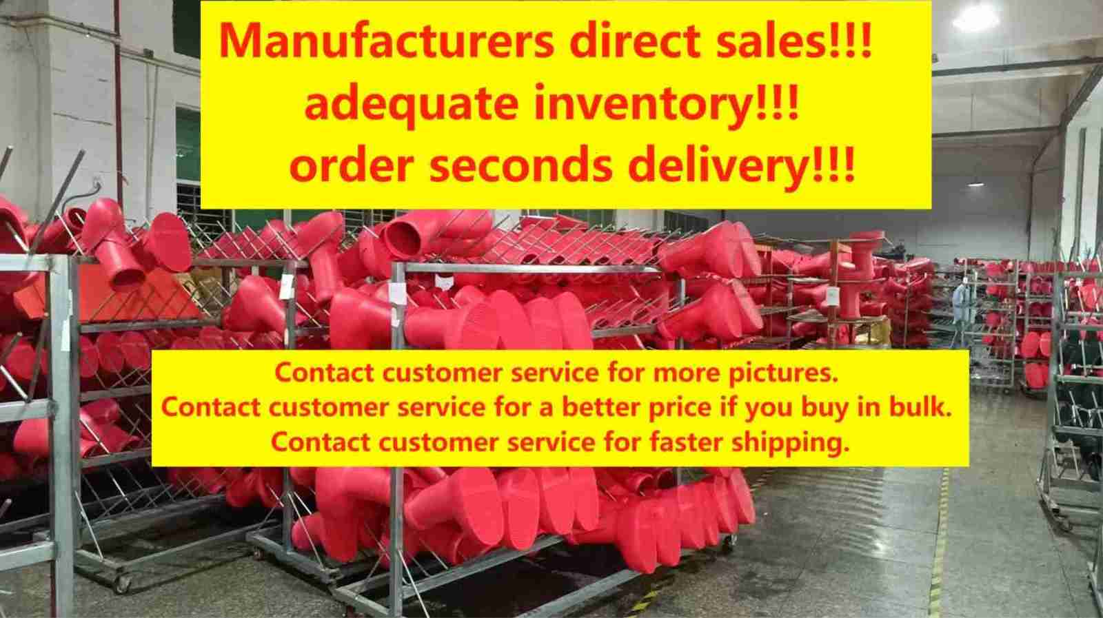 

2023 MSCHF big red boot Astro red solid round toe flat rubber boots trendy shoes