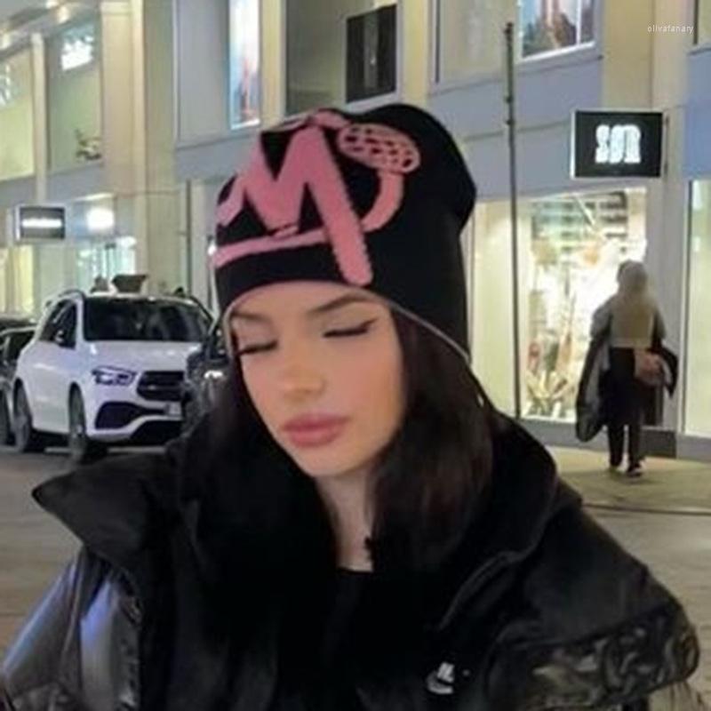 

Berets Minus Two Cargo Y2k Cap For Men Gorras Hat Winter Bonnets Black Fluffy Pink Hoodies Hip Hop Streetwear